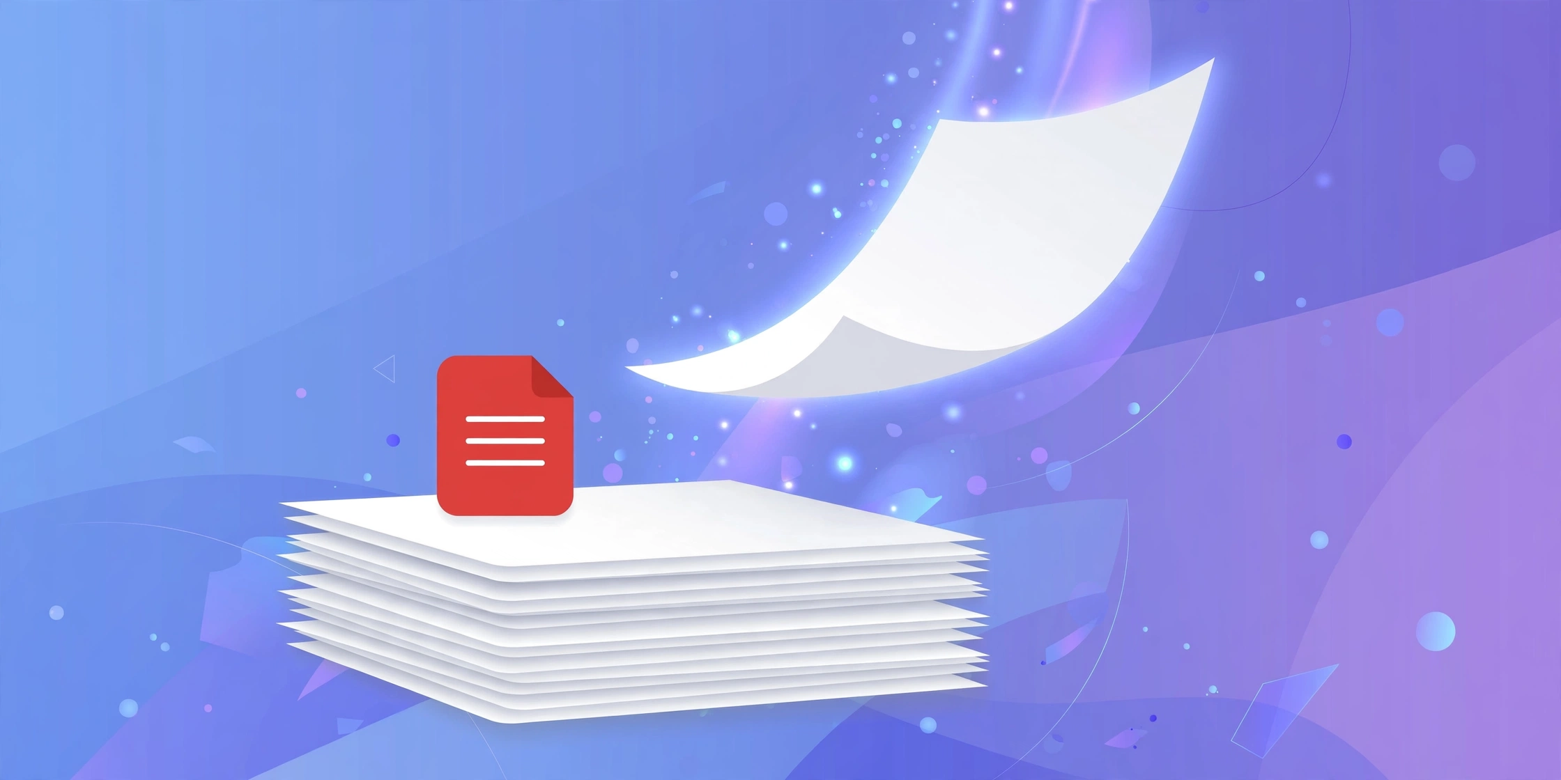 Illustration of a single page being pulled out of a stacked PDF document